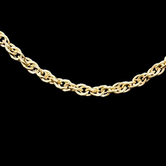 Vintage Gold Tone Rope Chain Necklace (4591) - Picture 3 of 5